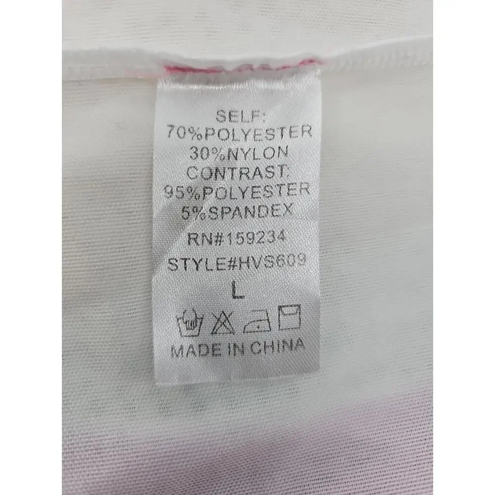 Lilly's Kloset Women's Rainbow‎ Skirt Or Top Large Pink Blue White